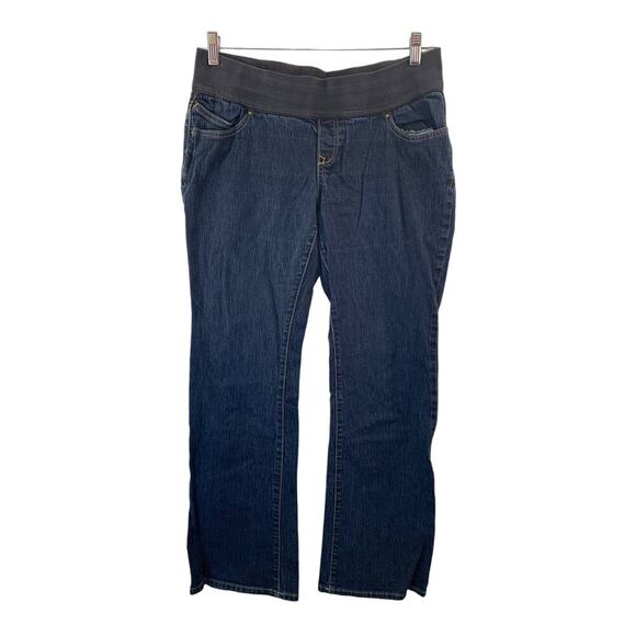 Old Navy Women's Maternity Low Waist Stretch Dark Wash Flair Jeans / Size: 12 R - Picture 1 of 9